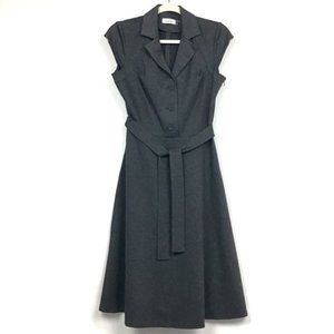 NWOT Calvin Klein Fit Flare Chevron Shirtdress